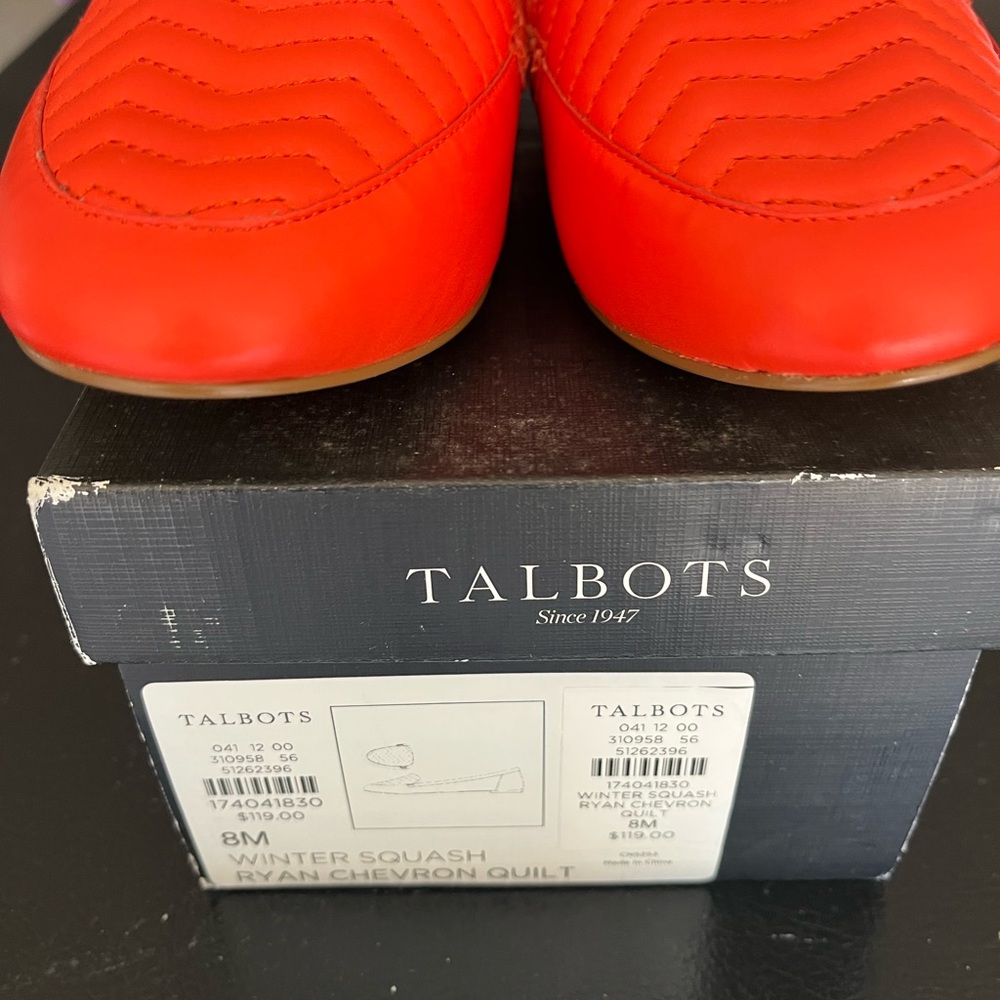 Talbots Winter Squash Ryan Flats with Chevron Texture NIB